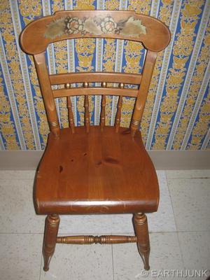 Ethan Allen Country Craftsman Pine Hand Decorated Hitchcock Chair