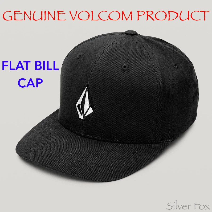 VOLCOM CAP FULL STONE BLACK XFIT 2 FLEXFIT FLEX FIT CAP HAT BRAND NEW WITH TAGS