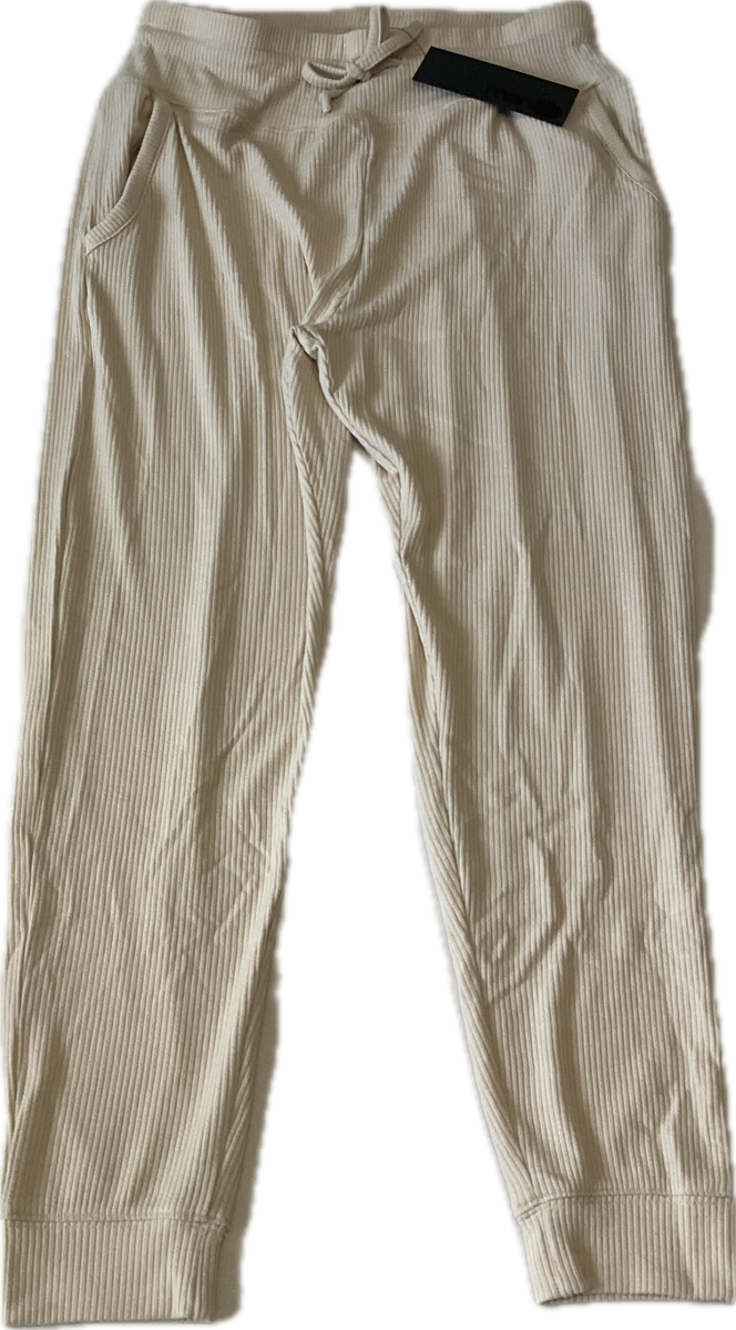 Mono B Legging Jogger Pants Womens Size L Cream With Pockets