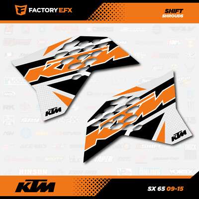 Orange Shift Racing Shroud Graphics Kit fits 09-15 KTM 65sx 65 sx Decal Sticker