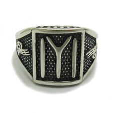 Sterling Silver Ring Old Bulgarian Symbol IYI Solid 925 Nickel Free Empress
