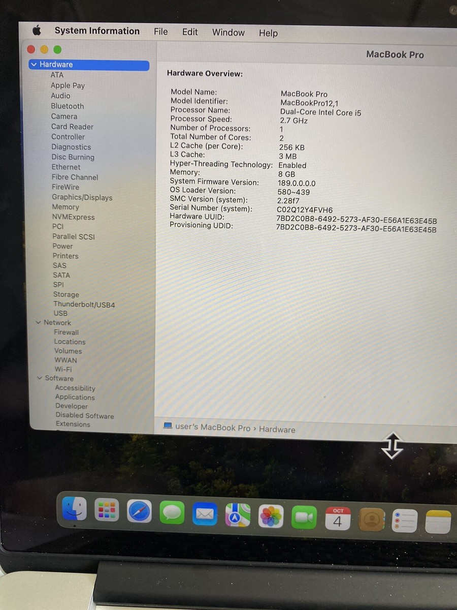 Apple MacBook Pro 13” Intel Core i5 2.7GHz - macOS 15.5 Sequoia | eBay