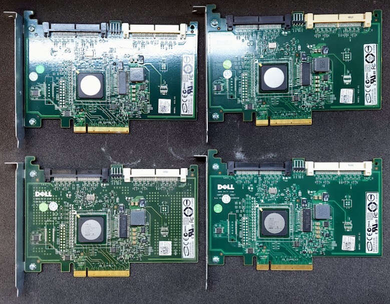 LOT OF 4 Dell UCS-61 SAS RAID Controller Card JW065