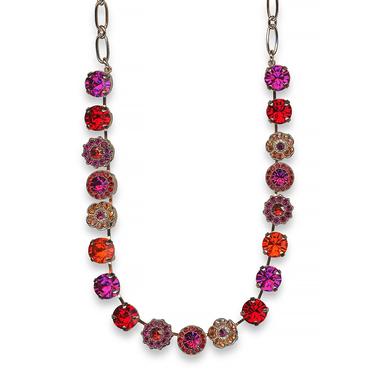 Mariana Necklace Stunning Fuchsia, Rich Red, Hyacinth, & Topaz Austrian Cryst... eBay