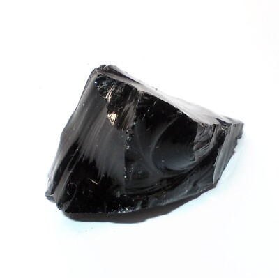 Black Obsidian Volcanic Glass Crystal Mineral Specimen 80g (1