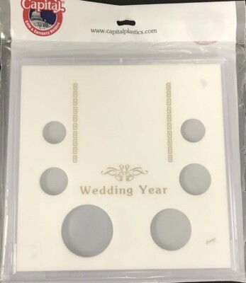 Capital Holder Wedding Year Gift Cent to Large Dollar 6 Holes For Coin + Photo