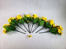 ZEYGLXC 8 Pack Artificial Sunflowers Bouquets with Stems 12"
