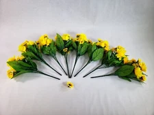 ZEYGLXC 8 Pack Artificial Sunflowers Bouquets with Stems 12"