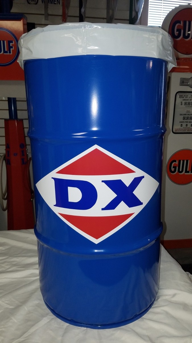 D X GAS 40S 50S 60S VINTAGE GAS STATION STYLE 16 GALLON ROLLED