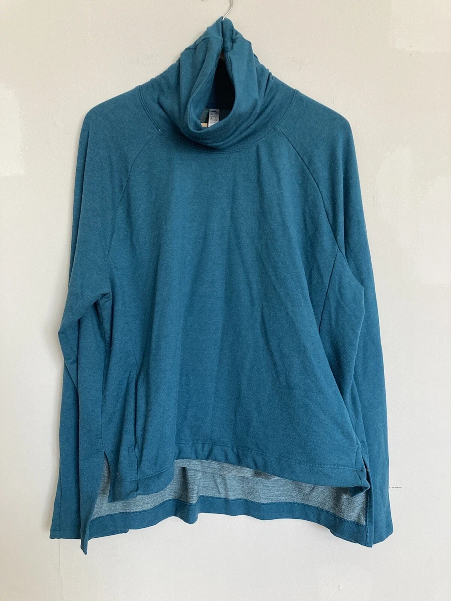 Adidas Teal Blue Long Sleeve Active Top Turtleneck Size 2X