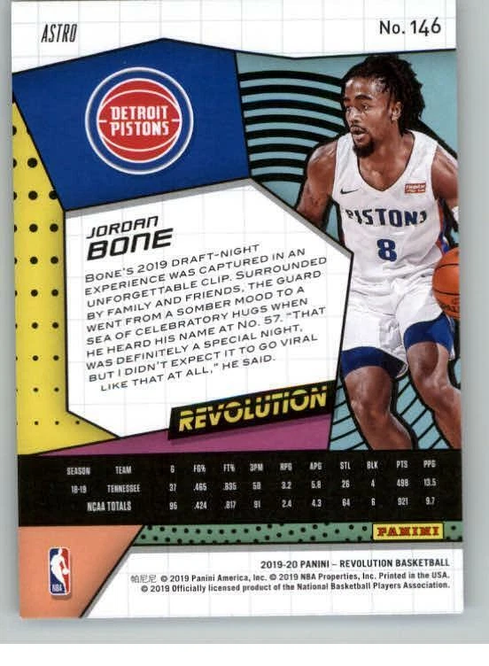2019-20 Panini Revolution Astro #146 Jordan Bone (ref 131970) - Image 2 of 2