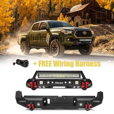 Off-road Front Rear Bumper W Winch Plate Lights For 2016-2023 Toyota Tacoma Off-road Front Rear Bumper W Winch Plate Lights For 2016-2023 Toyota Tacoma
