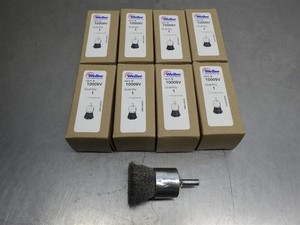 8 NEW! Weiler 1" Crimped Wire End Brush 10009V
