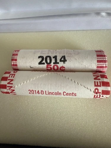2014 P/D Lincoln Penny 50c Coin Rolls