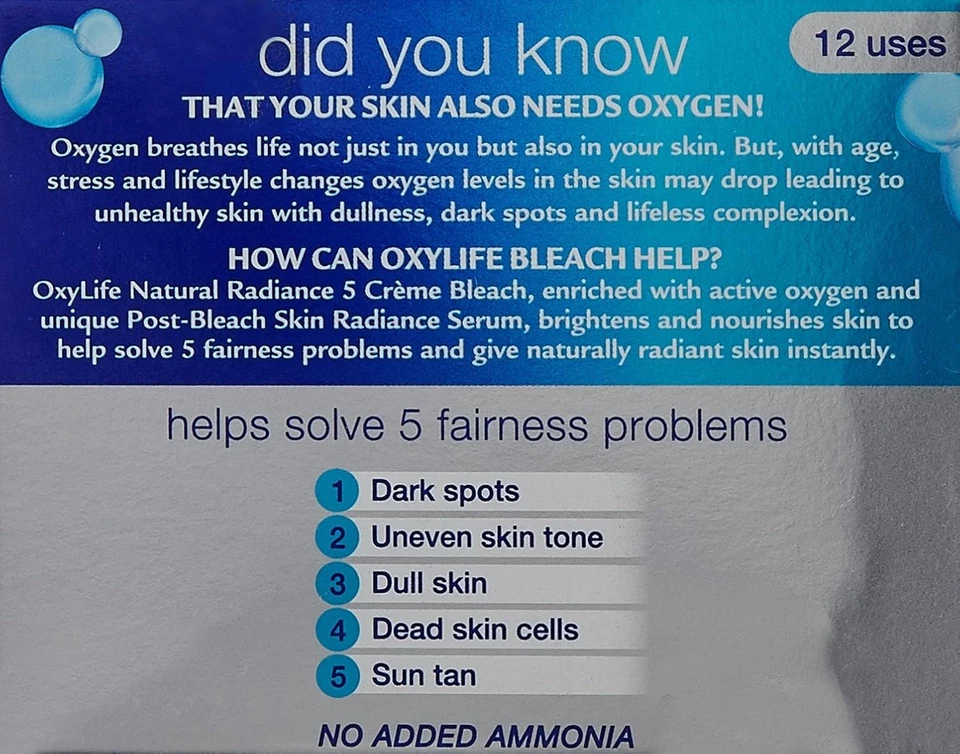 Oxylife Natural Radiance 5 Crema Blanqueadora con Oxígeno Activo, 126 gm Foto 2 de 4