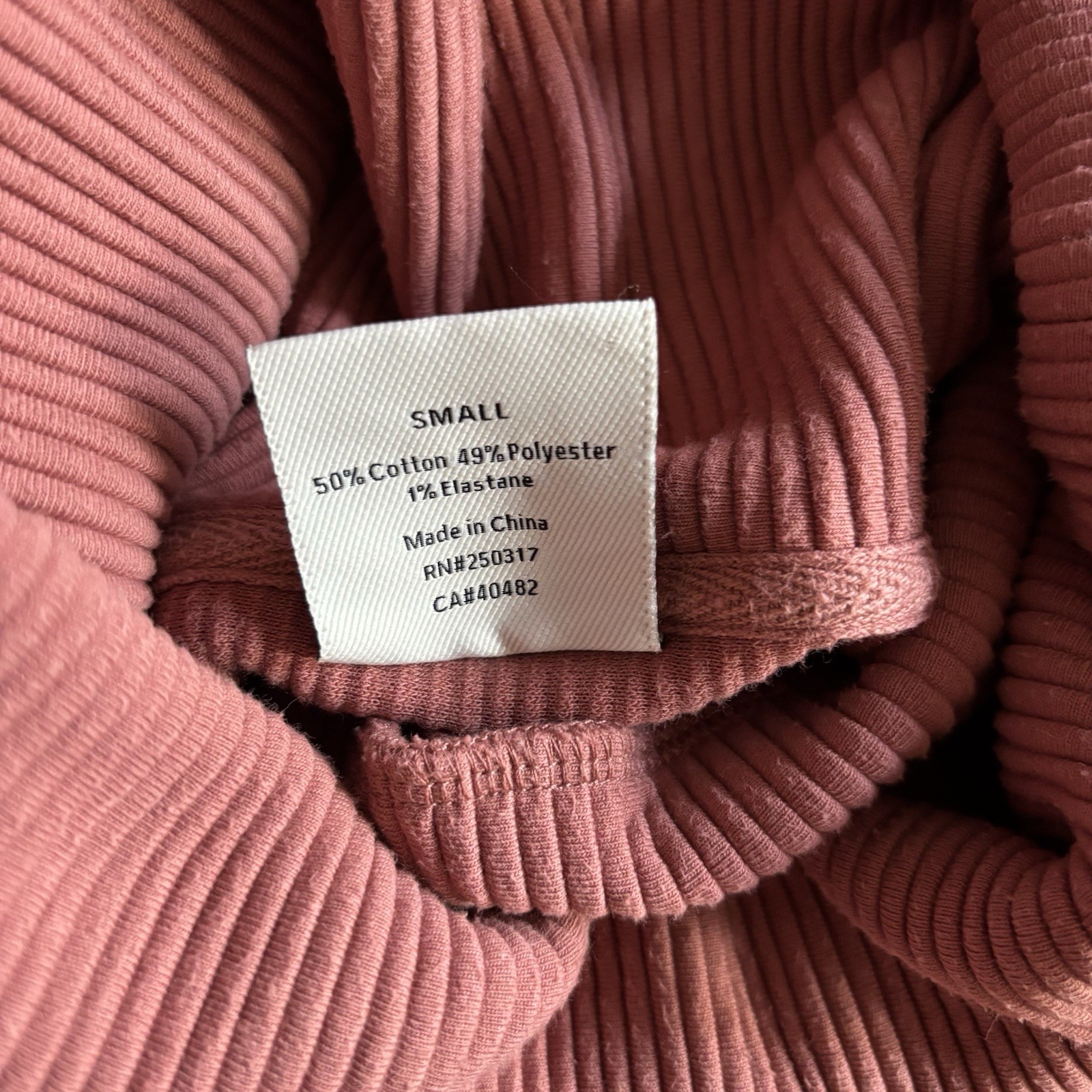 Varley Ribbed Turtleneck Drawstring Sweatshirt Sm… - image 5