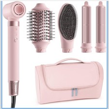 5 in 1 Hot Air Styler Brush - Auto Wrap Curler  Volumizing Hair Dryer