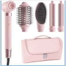 5 in 1 Hot Air Styler Brush - Auto Wrap Curler & Volumizing Hair Dryer