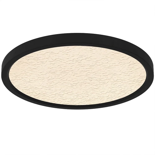 Quoizel Outskirts LED 15" Flush Mount, Black/Clear Textured Acrylic - OSTC1715EK - Picture 1 of 1
