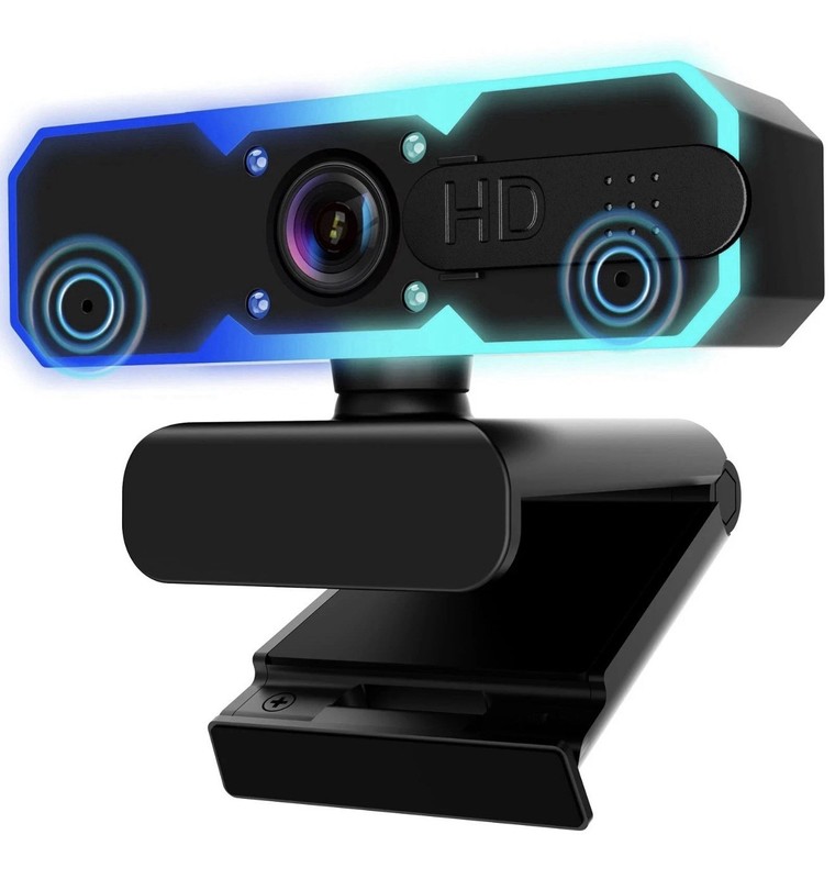 NBPOWER 1080P 60FPS Streaming Camera Webcam with Microphone and Fill Black