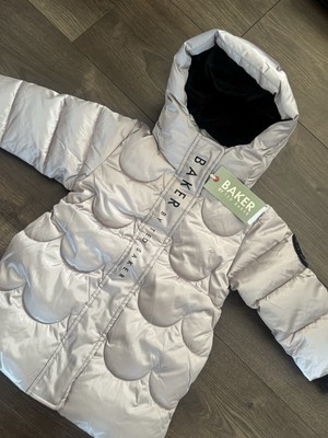 Baker by Ted Baker wattierte Jacke elfenbein mit schwarzem Fell innen Gr. 12-18 Monate