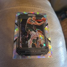 2022-23 Panini Prizm #98 Grayson Allen Prizms Ice Milwaukee Bucks