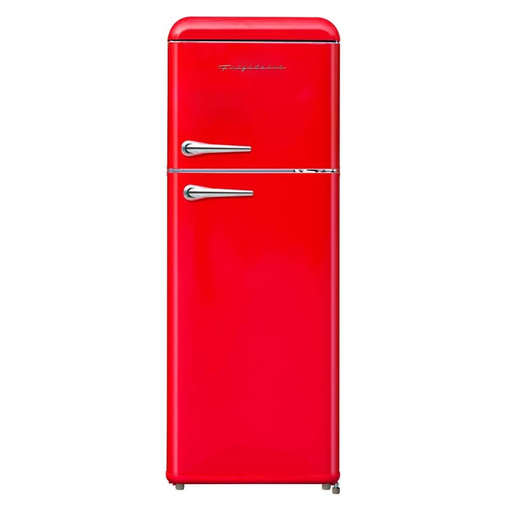 In Black/red/cream With Rounded Corners And Top Freezer