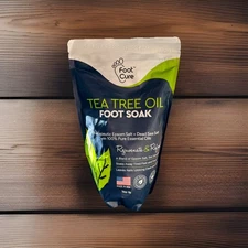 Foot Cure Tea Tree Oil Foot Soak Epsom & Sea Salt & MSM 16oz NEW & SEALED