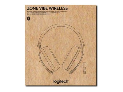 Logitech Zone Vibe Wireless Headset ohrumschließend Bluetooth kabellos Adapter