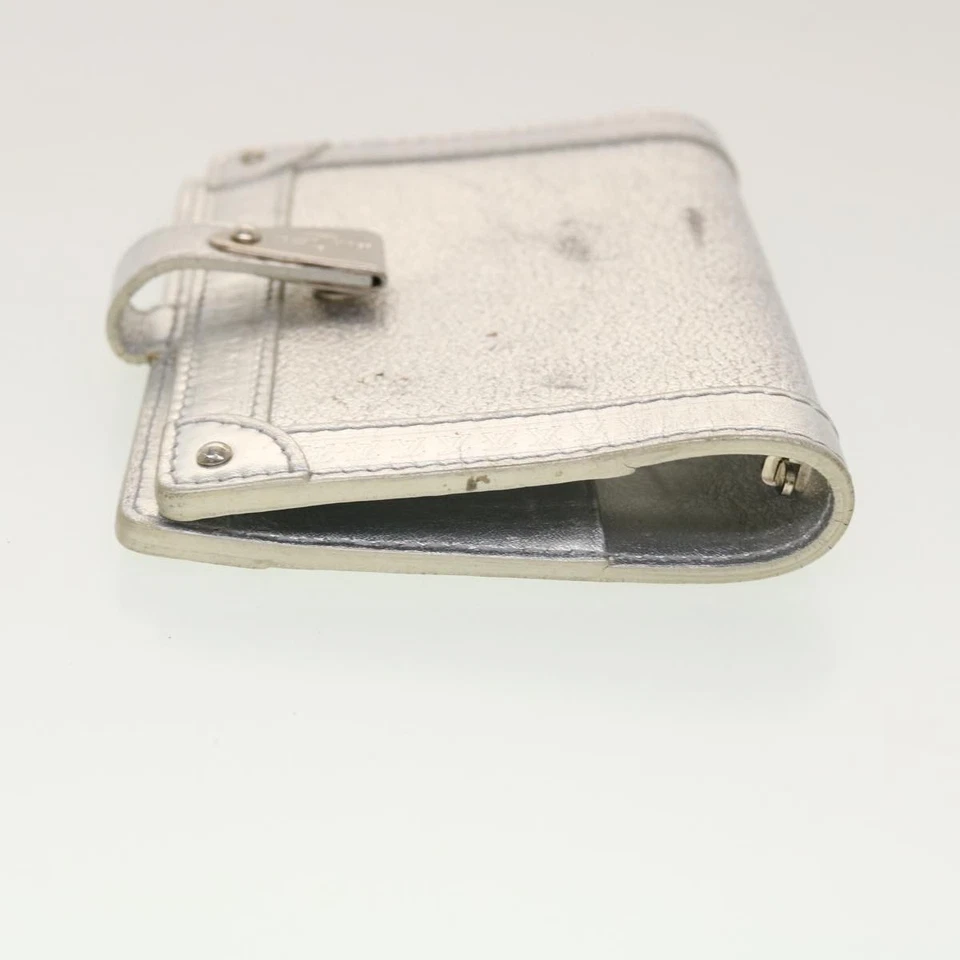 Funda planificadora de día Louis Vuitton Agenda Partner Suhari plateada R21032 auténtica 45096 Foto 3 de 4