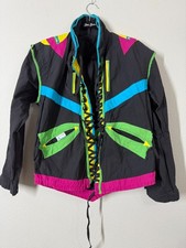Vintage 1980  s Multicolor Krazy Design Space Race Jacket