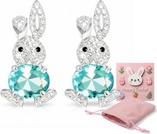 Easter Earrings Christian Easter Basket Stuffers Sparkly Bunny Earrings Jewelry