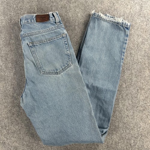 Vintage LL Bean Jeans Mens 30x36 Blue Straight Classic Fit Denim Distressed 90s