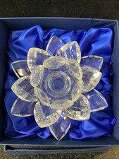 Crystal Lotus Flower Tea Light Holder Decorative Gift - #1008