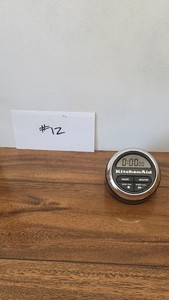KitchenAid Digital Timer Black and Chrome - TESTED & WORKS! Battery Operated