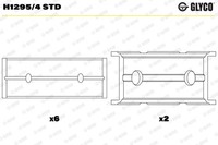 Kurbelwellenlagerschale FÜR Opel Corsa E (X15) - Glyco H1295/4 STD
