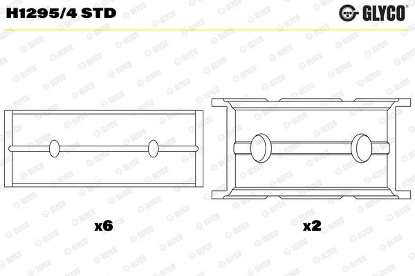 Kurbelwellenlagerschale FÜR Opel Corsa E (X15) - Glyco H1295/4 STD-image