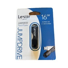 Lexar 16GB Hi-Speed USB JumpDrive Twist Turn Flash Drive Black