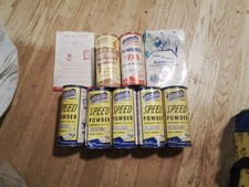 5 Sealed Cans of Shuffleboard Speed Powderax. 1 Can Lighyning Powder. 1 Can Wax