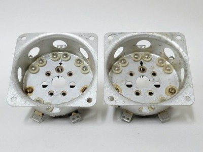 2X Septar (7 pin) ceramic vacuum tube socket - for 3E29, 832, 829 etc