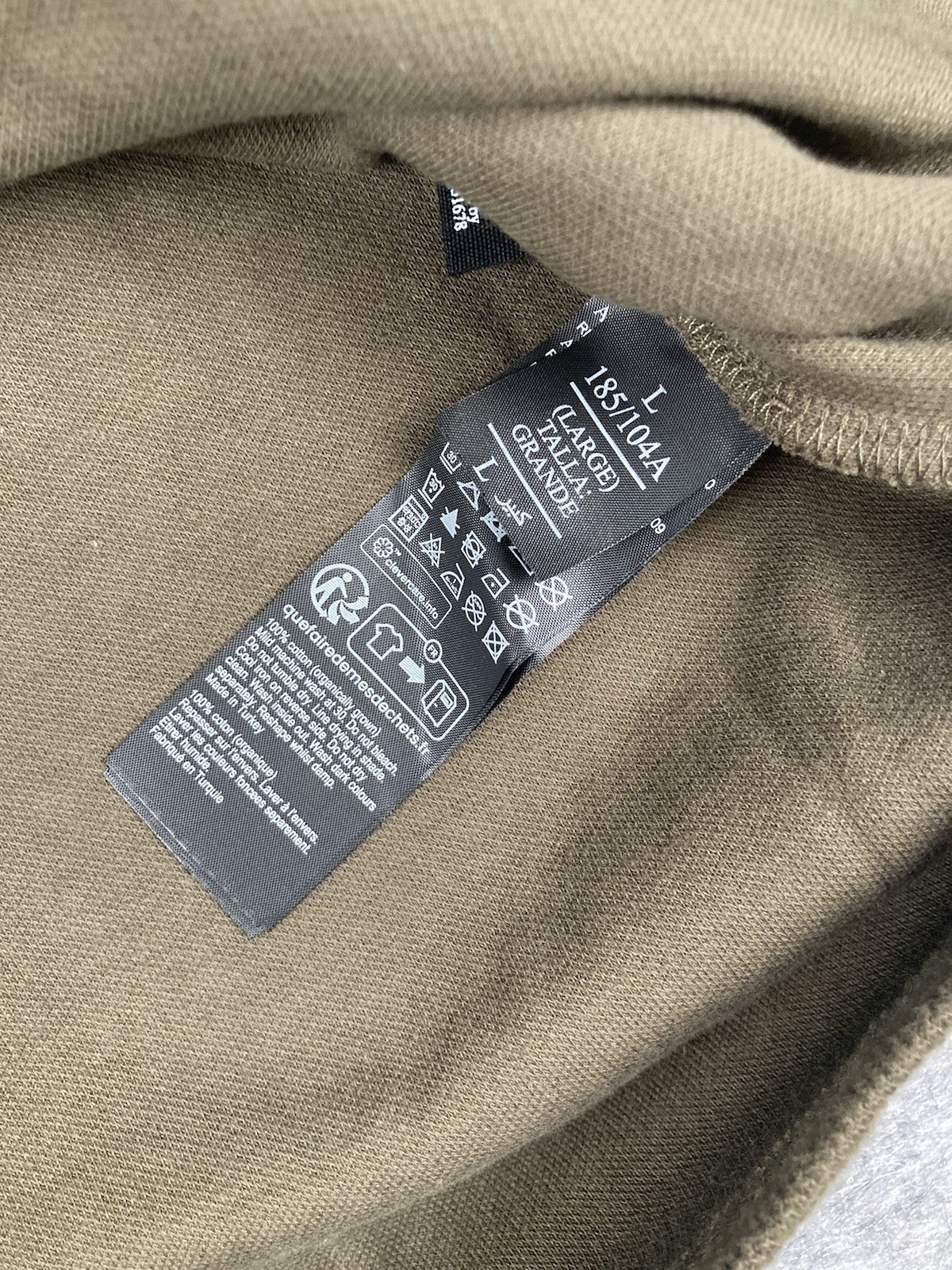 FILA Allsaints T Shirt Uomo L Verde Oliva Rowe Girocollo Maglia Manica Lunga Termica