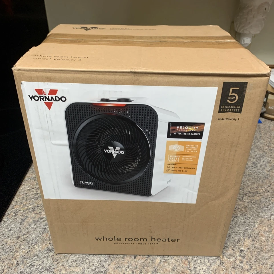 Calentador interior Vornado Velocity 3 (blanco) para toda la habitación Vortex ~ NUEVO Foto 2 de 4
