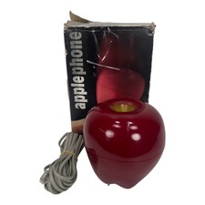 Vintage 1985 Original Red Apple Phone Fruit Wheats Telephone Landline w Box Cord