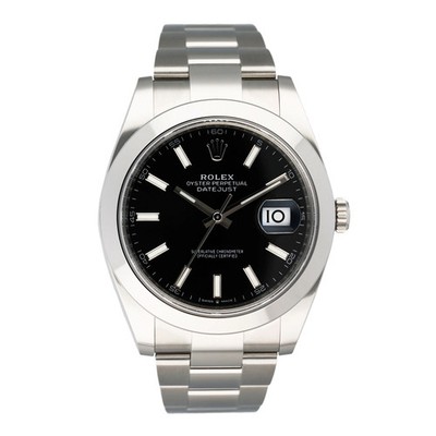 Rolex Datejust 41 126300 Black Dial Steel Mens Watch Box Papers