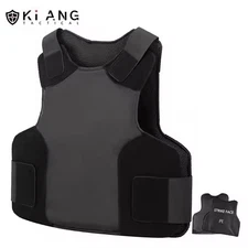 Body Bulletproof Vest Front Back Plates Armor Tactical Jacket Guard Security Kit