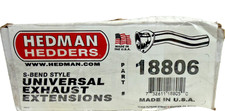 Hedman Hedders 18806 S-bend Universal Exhaust Extensions X-tension Pipes Pair