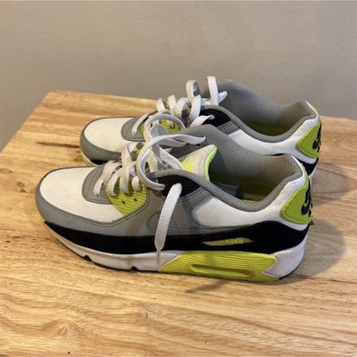 Nike Air Max 90 Volt White Gray Black Yellow Mesh Low Top CD0881-103 Men