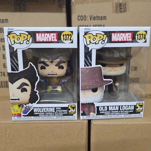 Funko Pop! Marvel 50th Anniversary Bundle: Wolverine #1372, Old Man Logan #1374