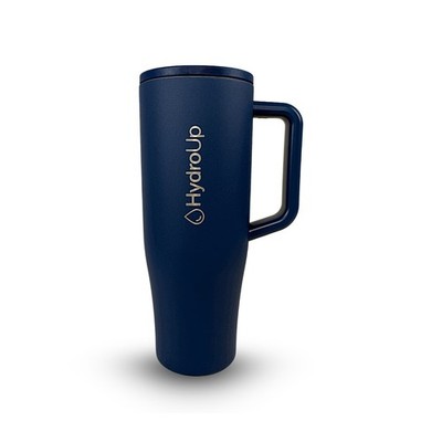 Thermobecher mit Henkel & Strohhalm   1200 ml Trinkflasche, 100 % auslaufsicher