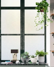 3 Rolls 48 X 157.5Inch Frosted Glass Window Film,  Bathroom Window Privacy Film 